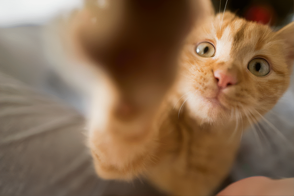 gato arranhando tudo